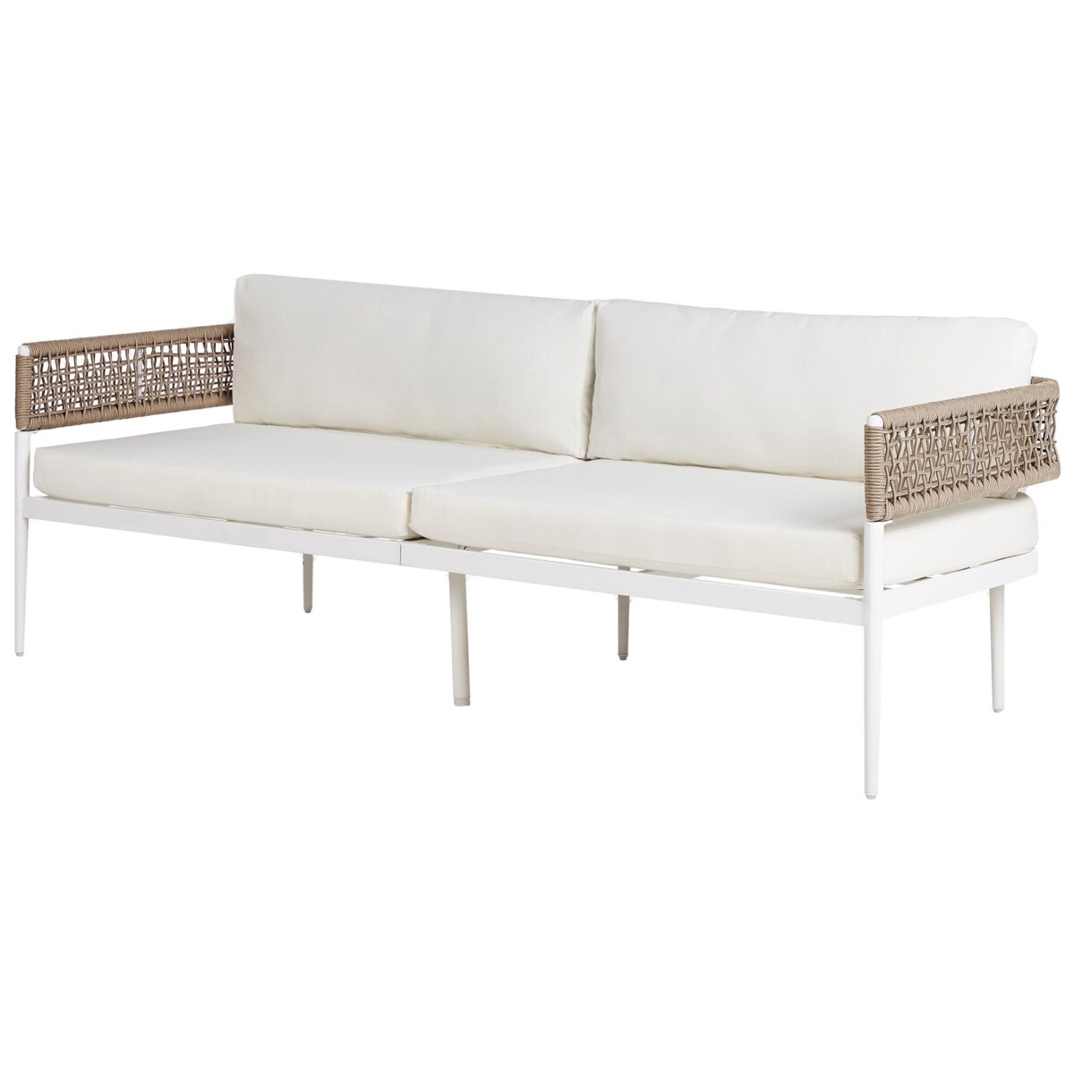 Zestaw ogrodowy ze stolikiem dla 5 osób SERLA Metal Biały