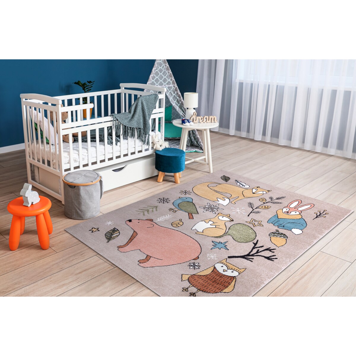 Dywan FUN Forester dla dzieci, zwierzęta, 160x220 cm