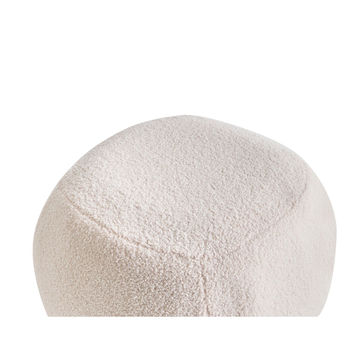 Puf BARRON Boucle Złamana biel 50 x 50 x 33 cm