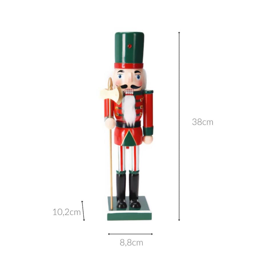 Dziadek do orzechów, figurka z drewna sosnowego, 38 cm