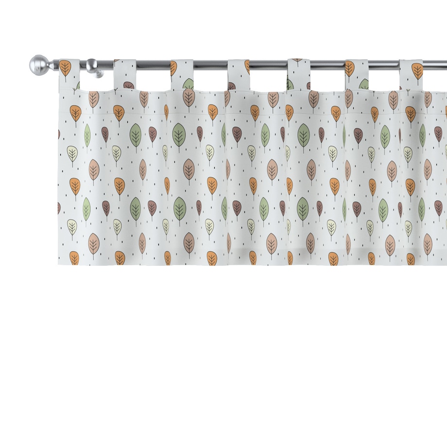 Lambrekin na szelkach 260x40 ecru-brązowy