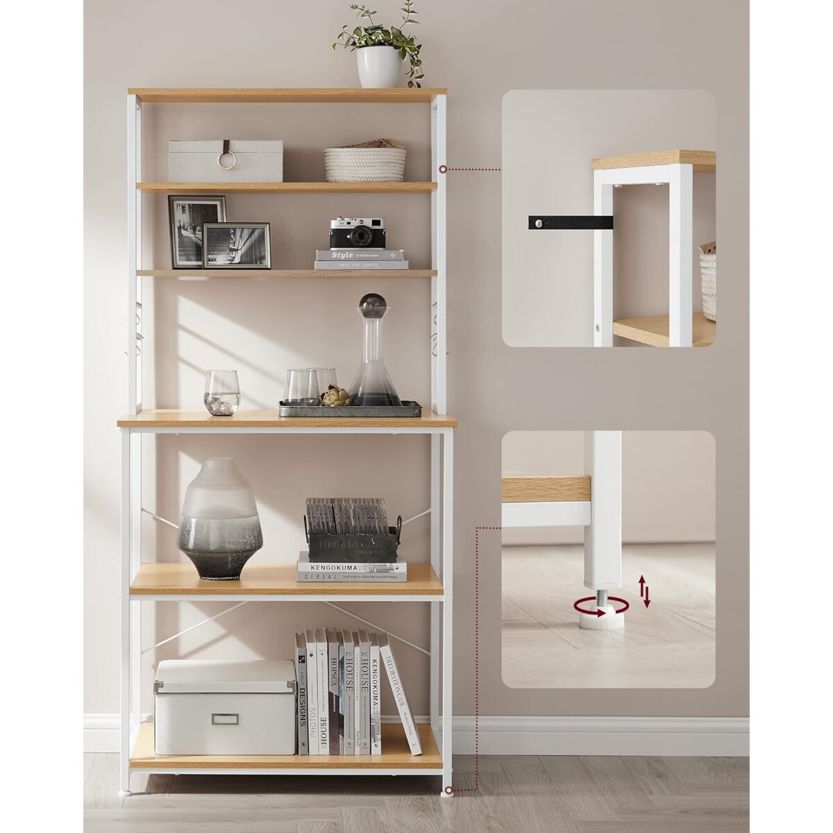 Szafka Kuchenna Wyspa z Półkami Nowoczesny Regał - Dąb