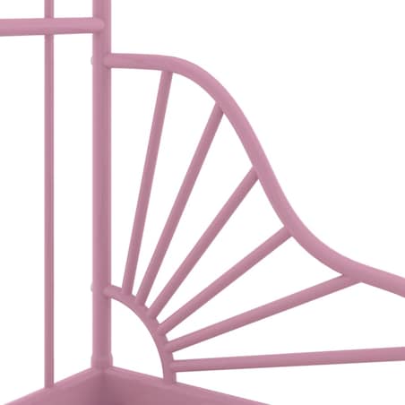 vidaXL Przedłużana rama łóżka, różowa, metalowa, 80x130/200 cm