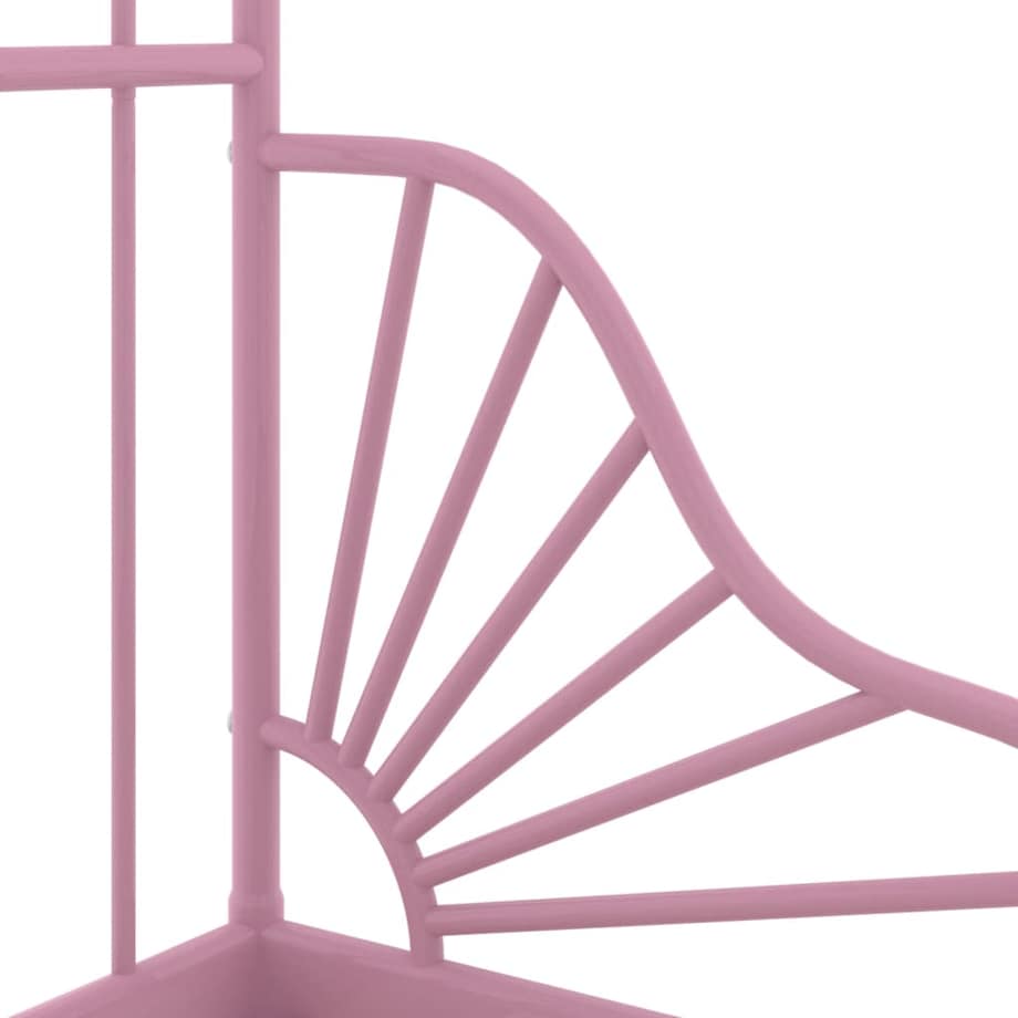 vidaXL Przedłużana rama łóżka, różowa, metalowa, 80x130/200 cm