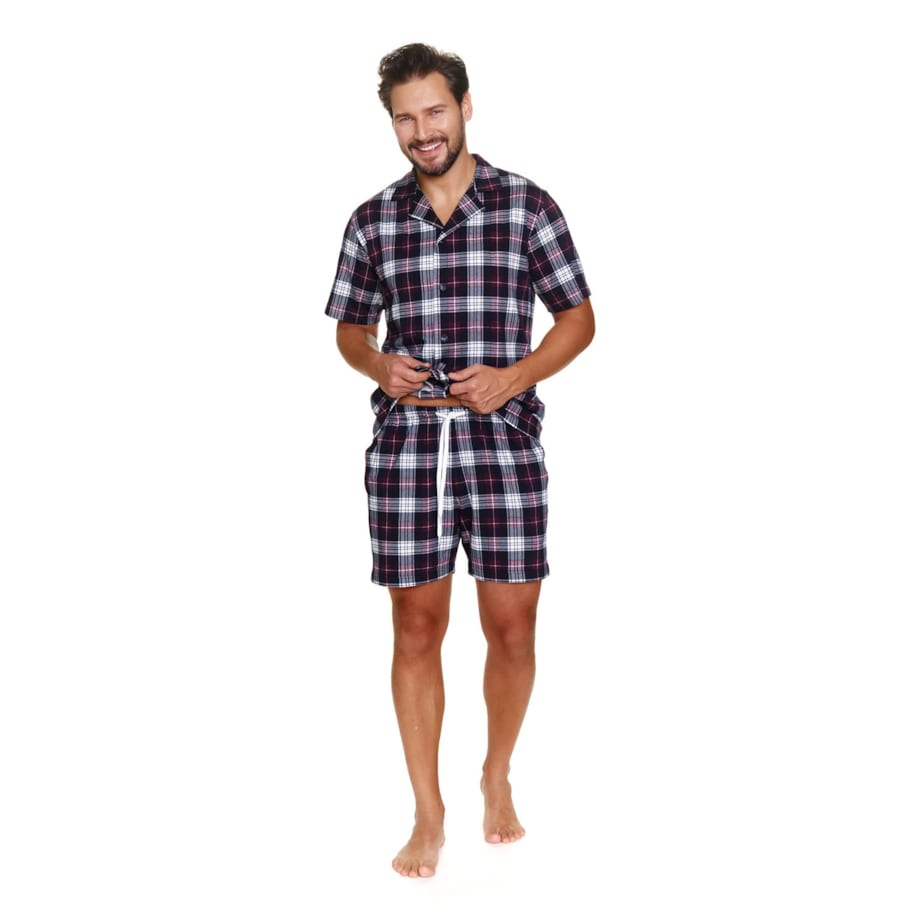 Klasyczna piżama męska w kratę