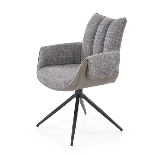 Krzesło tapicerowane K579 szare obracane