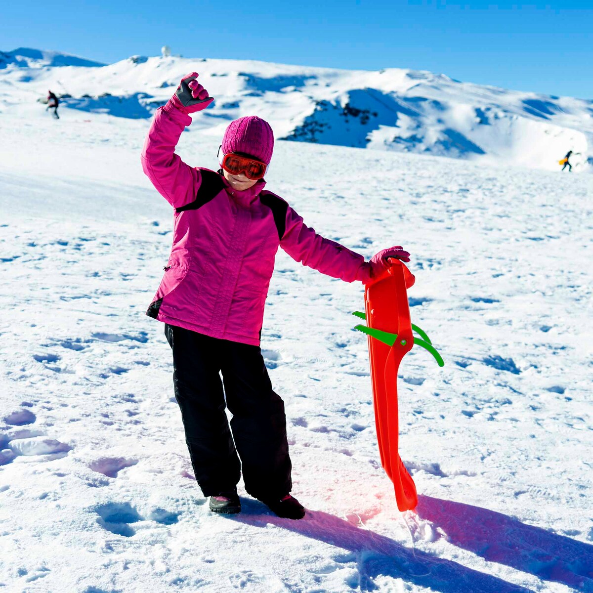 Sanki Bobslej Z Hamulcami Na Śnieg Hornet Ślizg Dla Dzieci Niebieskie