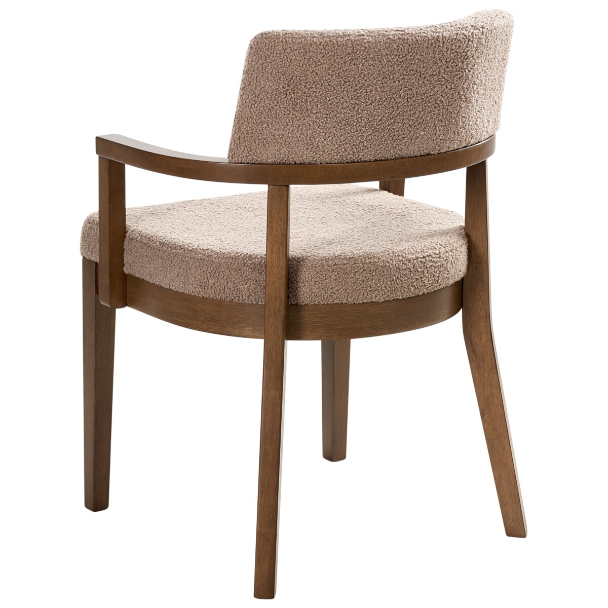 Zestaw 2 krzeseł do jadalni DALBO Boucle Ciemny brąz/ beżowoszary