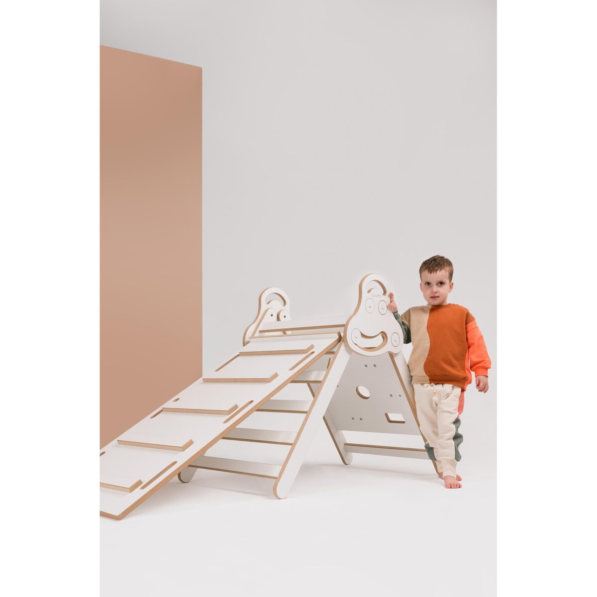 Drabinka Pikler ŚCIANKA WSPINACZKOWA + DUŻA zjeżdżalnia DRABINKA