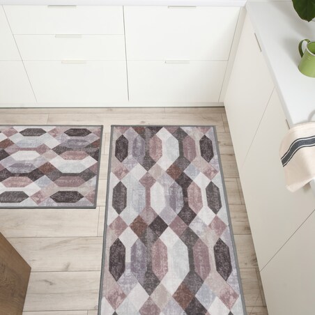 Chodnik Antypoślizgowy Vita 60x100 cm Geometryczny Wielokolorowy