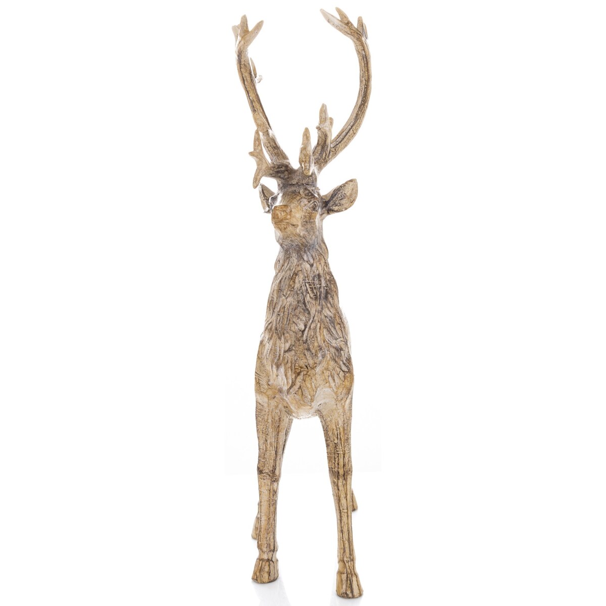 Dekoracja - figurka stojącego jelenia 35x8,5x20 cm MARRONE