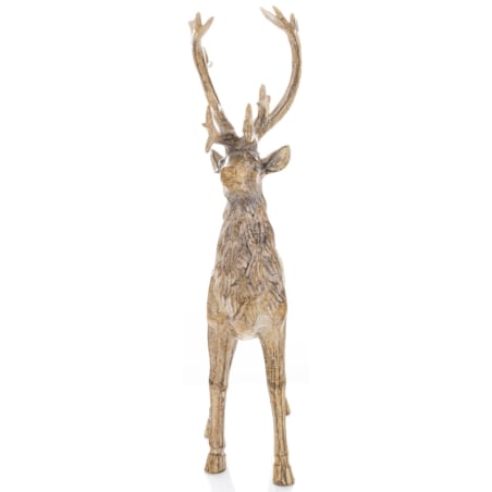 Dekoracja - figurka stojącego jelenia 35x8,5x20 cm MARRONE