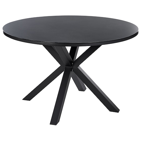 Stół ogrodowy MALETTO 120 cm 120 cm Szkło Czarny
