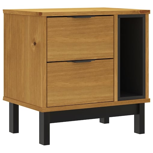 vidaXL Szafka nocna FLAM, 49x35x50 cm, lite drewno sosnowe