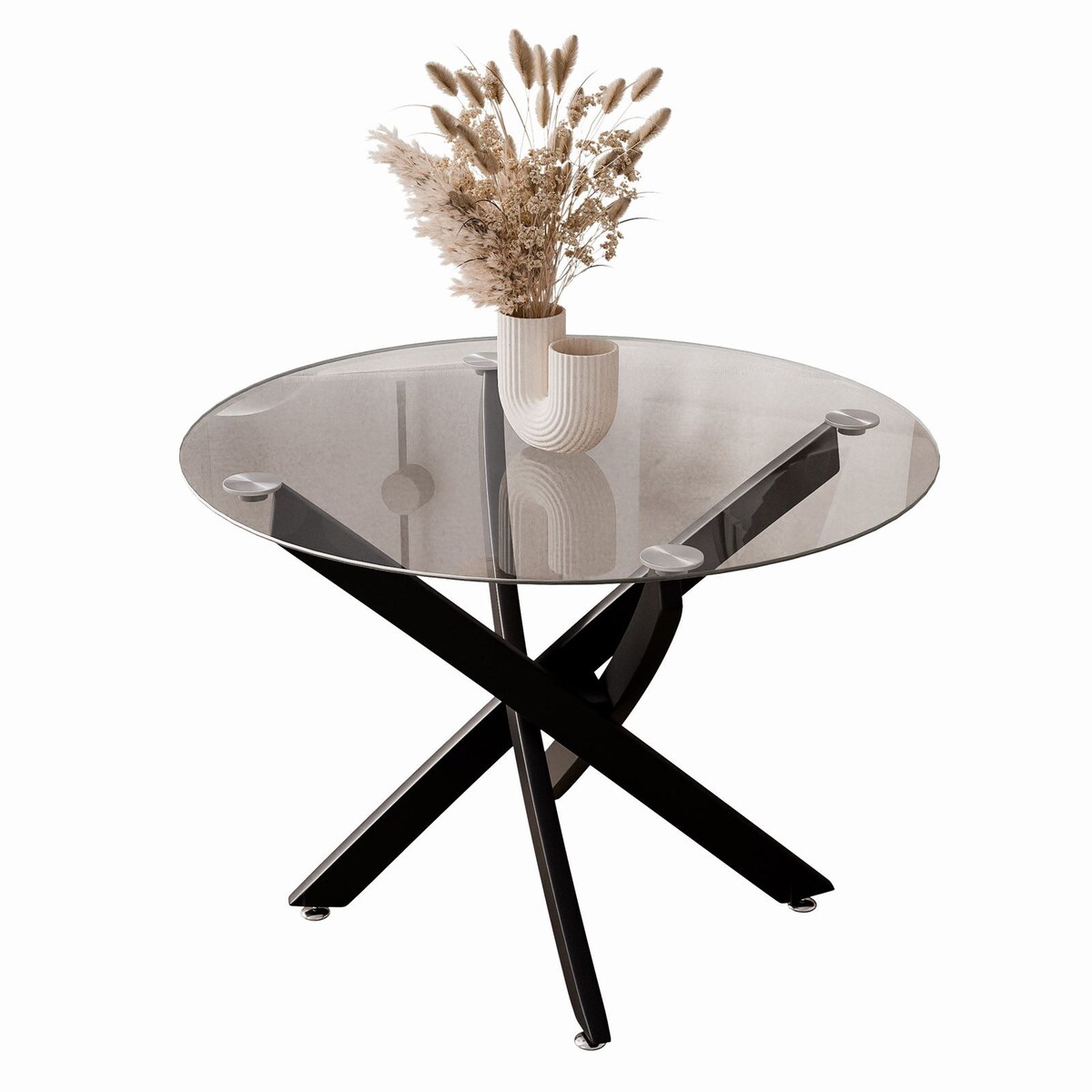 Stolik kawowy BEIRA ze szklanym blatem czarny