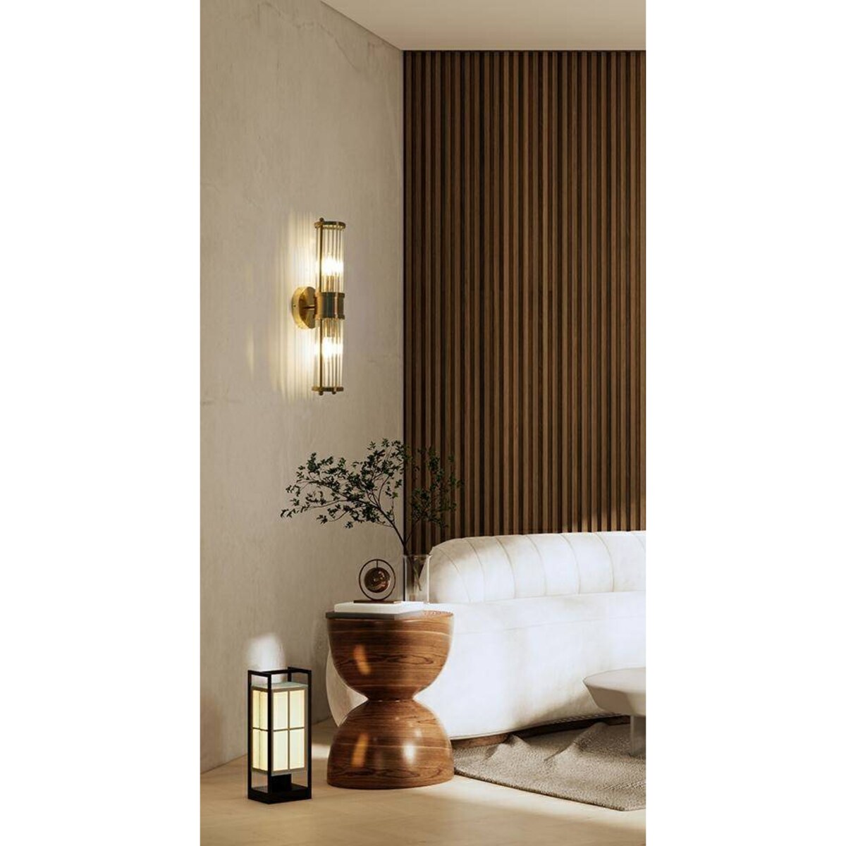 Kryształowa lampa ścienna Pilar Twin MSE010400193 złota
