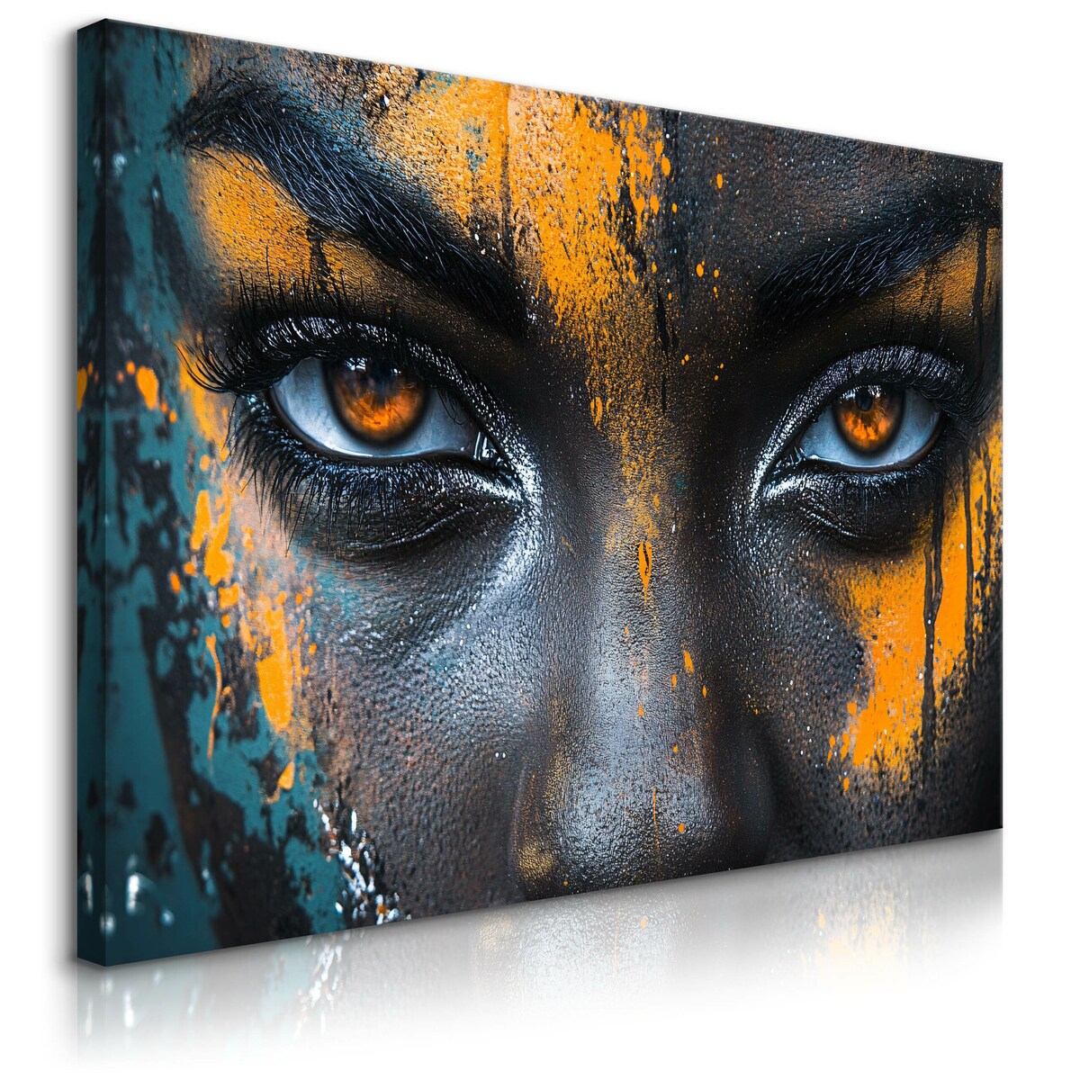 OBRAZ NA PŁÓTNIE DO SALONU ABSTRAKCYJNY PORTRET TAJEMNICZA KOBIETA 70x50cm