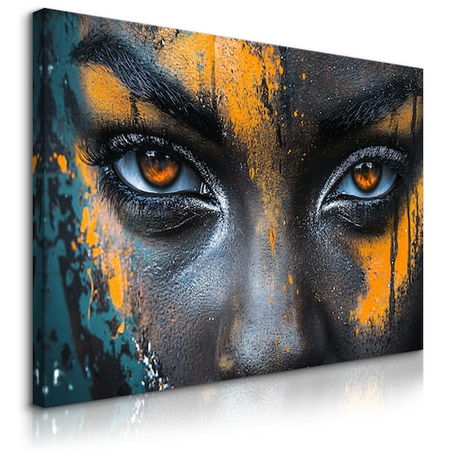 OBRAZ NA PŁÓTNIE DO SALONU ABSTRAKCYJNY PORTRET TAJEMNICZA KOBIETA 70x50cm