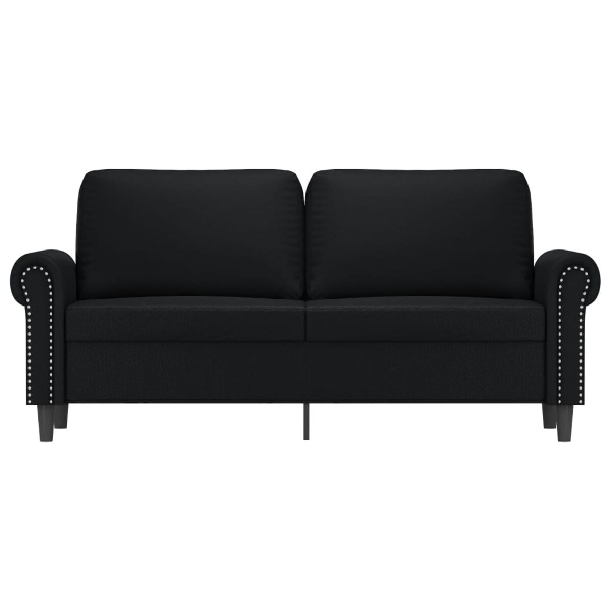 vidaXL 2-osobowa sofa, czarna, 140 cm, sztuczna skóra