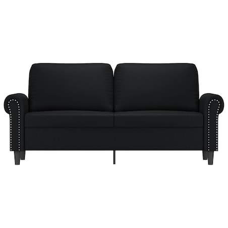 vidaXL 2-osobowa sofa, czarna, 140 cm, sztuczna skóra