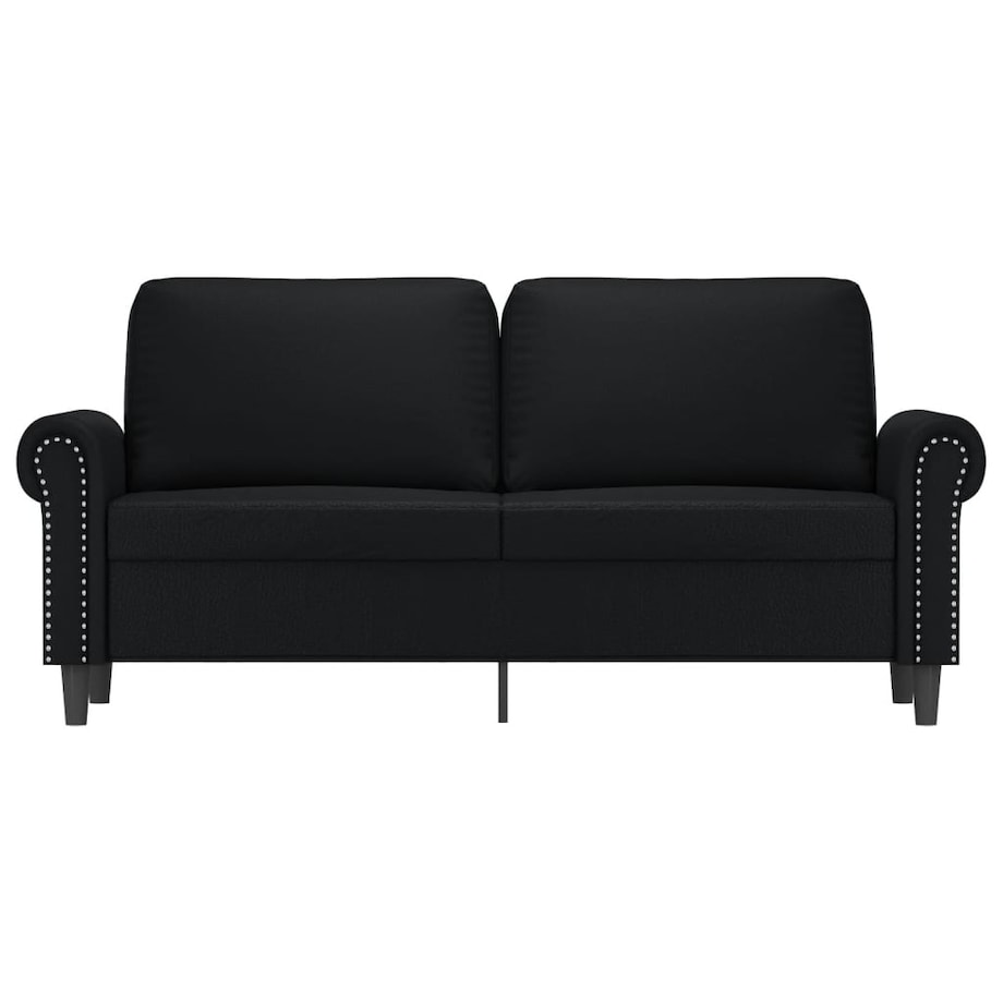 vidaXL 2-osobowa sofa, czarna, 140 cm, sztuczna skóra