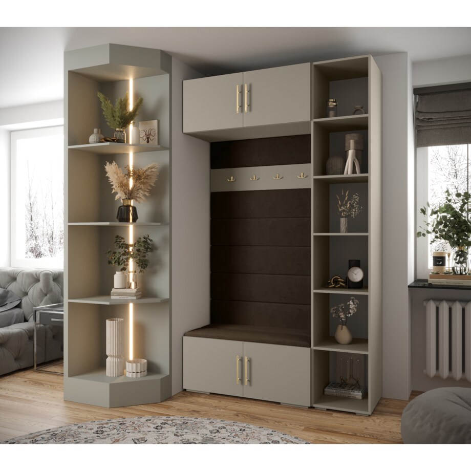 Garderoba do przedpokoju INOVA 3 Z20 kaszmir+złoty+manila04