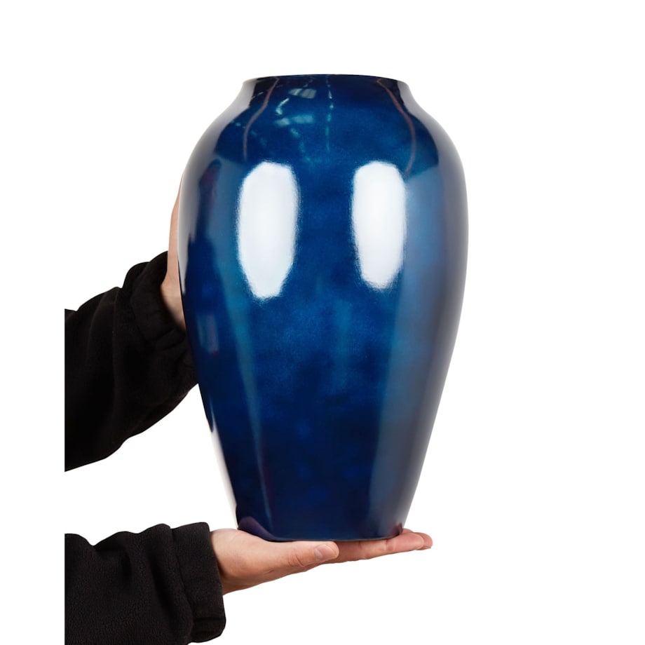 Wazon na kwiaty OCANA Ceramika 37 cm Ciemnoniebieski