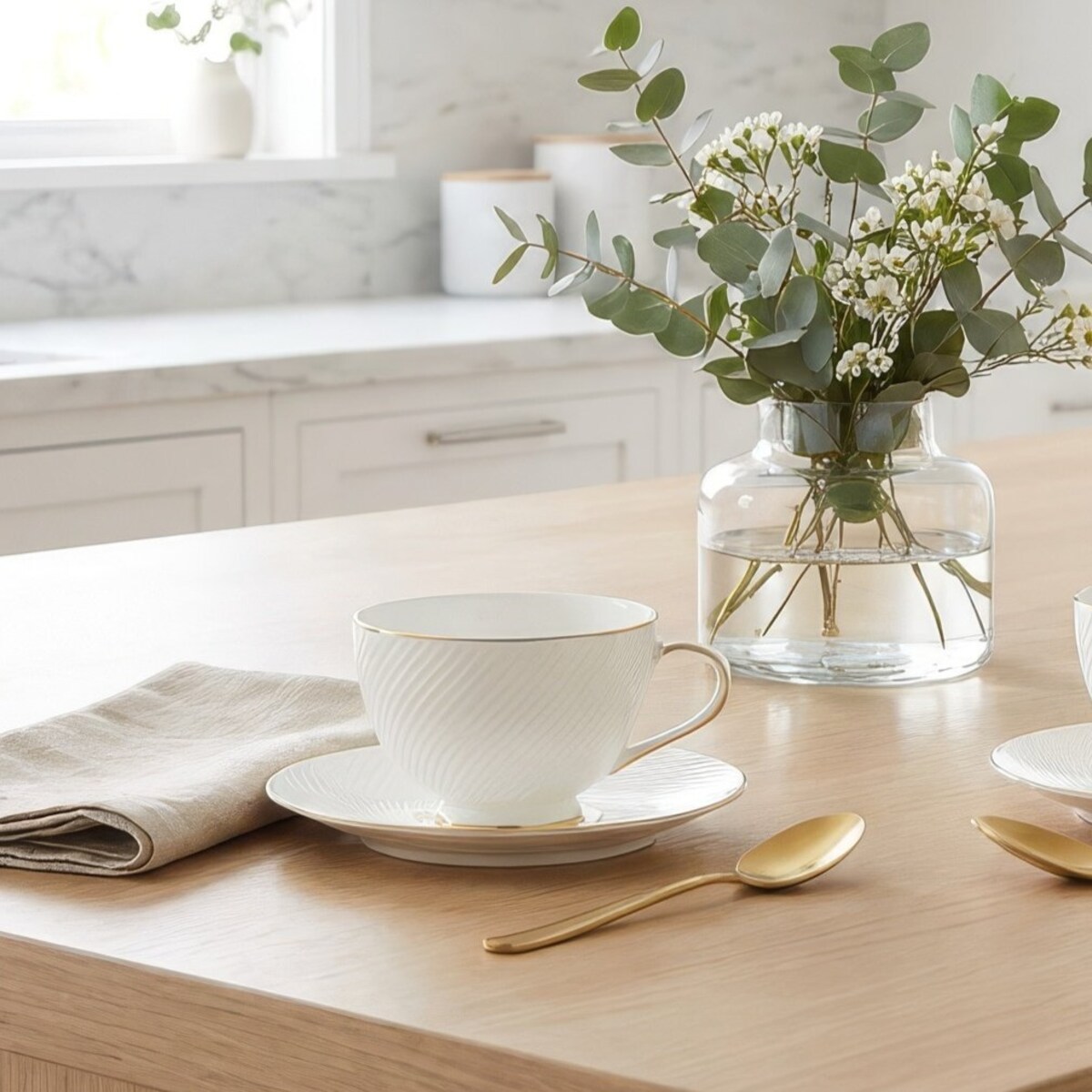 VILLA ITALIA Filiżanka ze spodkiem porcelanowa 280 ml TOSCA