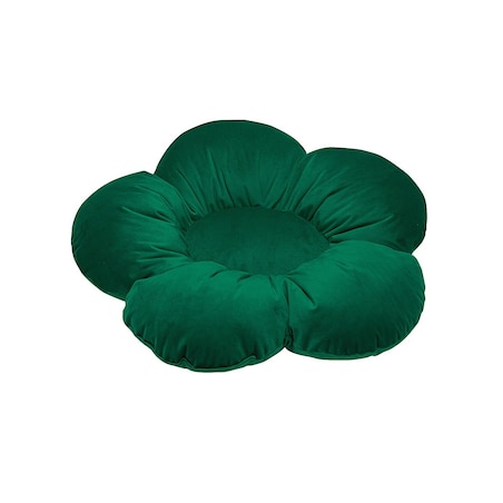 Poduszka kwiatek Mia, butelkowa zieleń, 45 cm, Posh Velvet