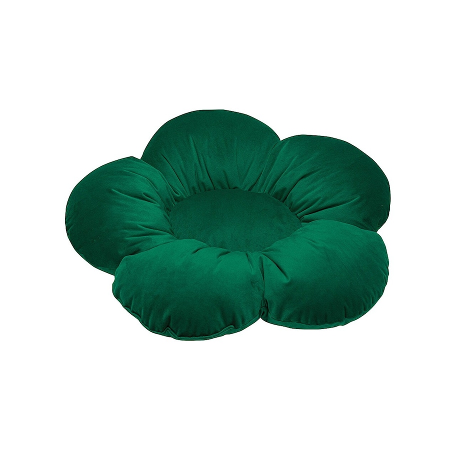 Poduszka kwiatek Mia, butelkowa zieleń, 45 cm, Posh Velvet