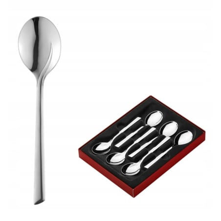 Gerlach Flames Łyżeczki do Kawy Srebrny Połysk 6 Elementów w Pudełku