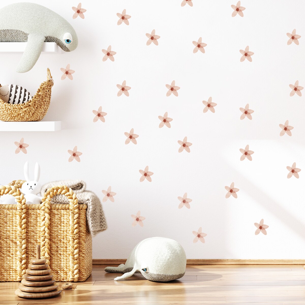 Naklejka na ścianę Niezapominajki boho