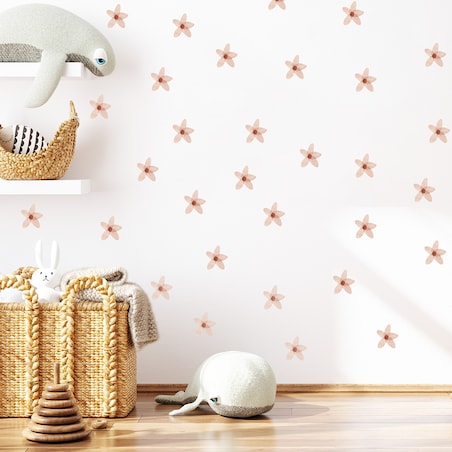 Naklejka na ścianę Niezapominajki boho