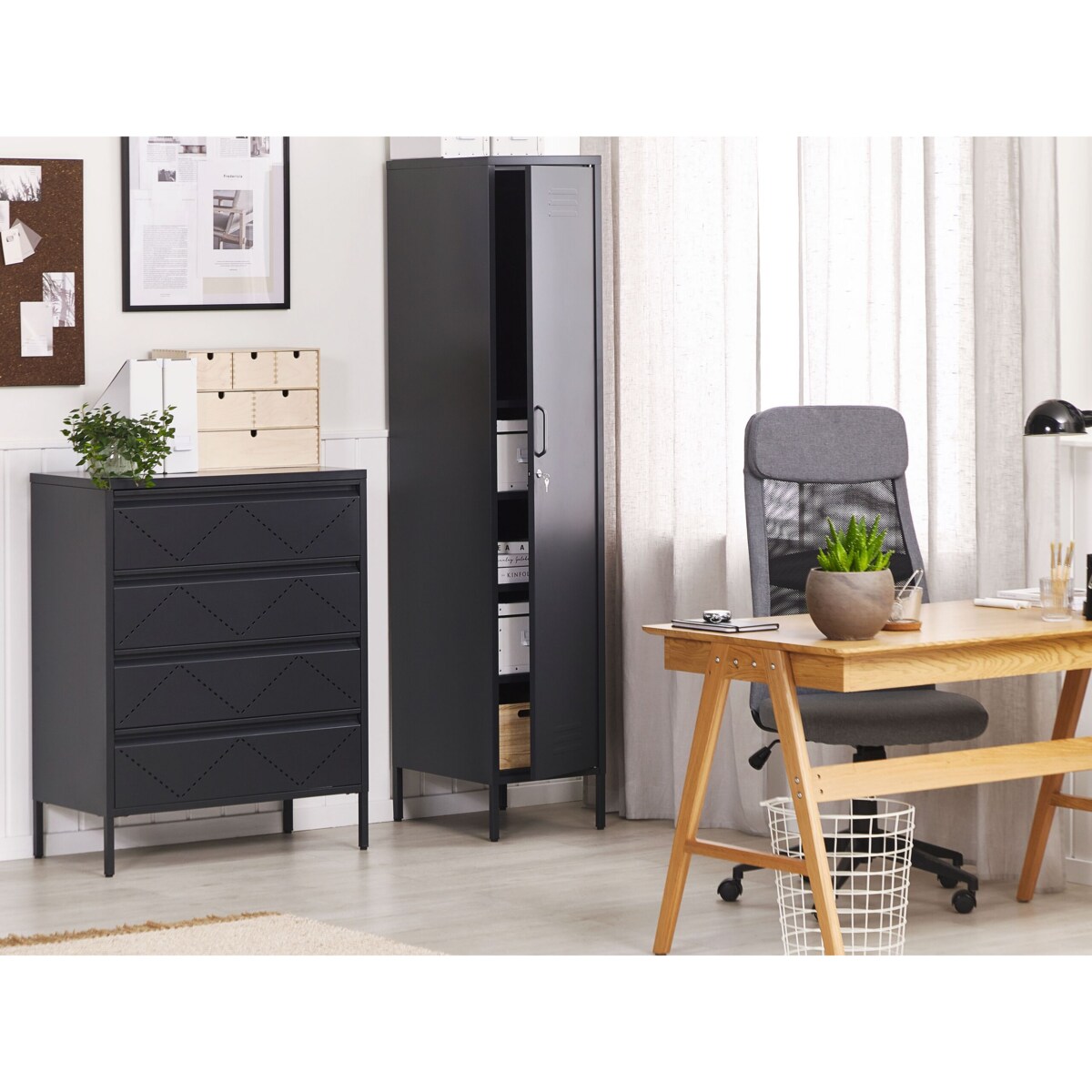 Komoda metalowa czarna MATANA