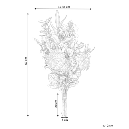 Bukiet sztucznych kwiatów PARREIRA 67 cm Biały