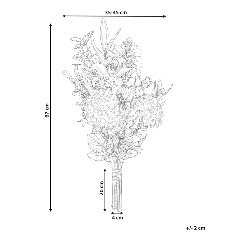 Bukiet sztucznych kwiatów PARREIRA 67 cm Biały