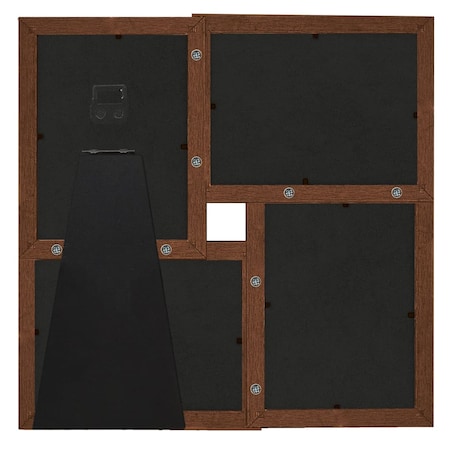 vidaXL Ramka na 4 zdjęcia 13x18 cm, ciemnobrązowa, MDF