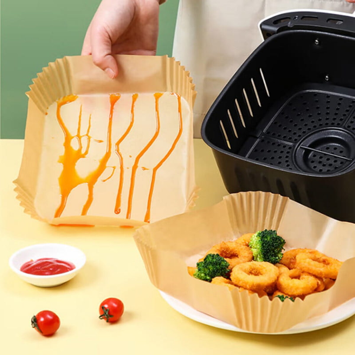 Wkłady papierowe do frytkownicy kwadratowe 16cm 100 sztuk KLAUSBERG