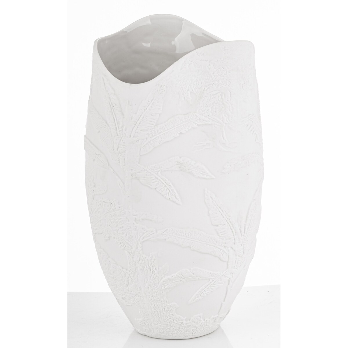 Wazon porcelanowy 36x19x16 cm MELINDA biała