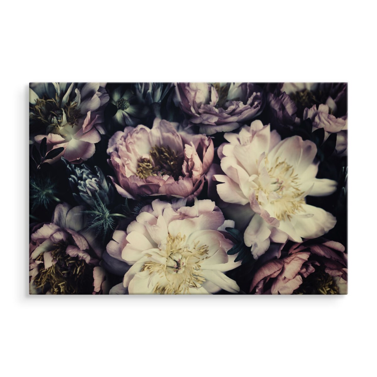 Obraz na płótnie kwiaty w stylu retro 70x50cm