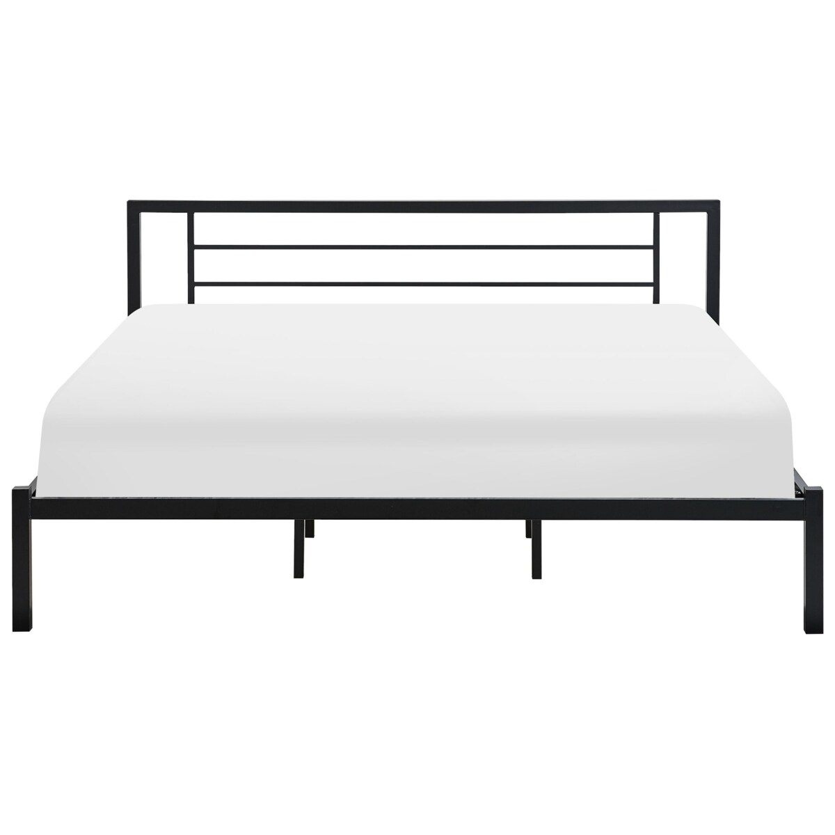 Łóżko metalowe 180 x 200 cm czarne CUSSET