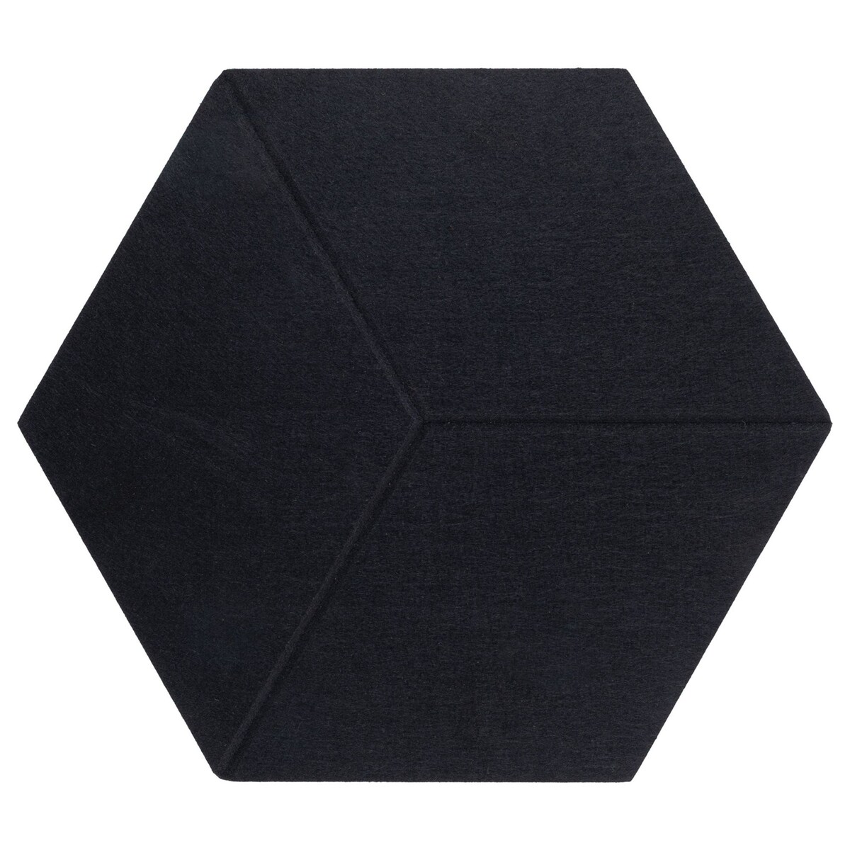 Zestaw 2 szt panel filcowy Felly 40x46 cm płytka heksagon czarny