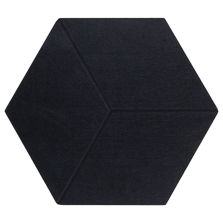 Zestaw 2 szt panel filcowy Felly 40x46 cm płytka heksagon czarny