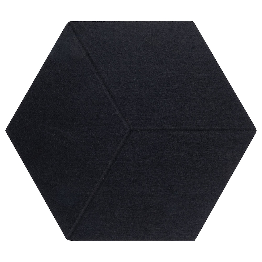 Zestaw 2 szt panel filcowy Felly 40x46 cm płytka heksagon czarny
