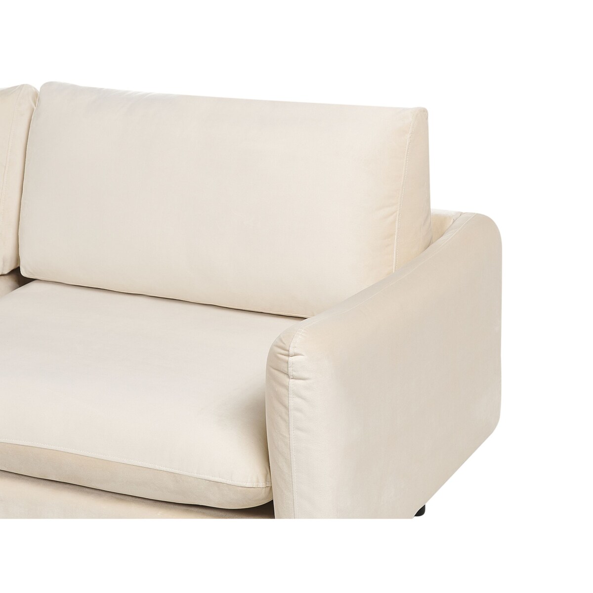 Narożnik welurowy prawostronny jasnobeżowy VINTERBRO