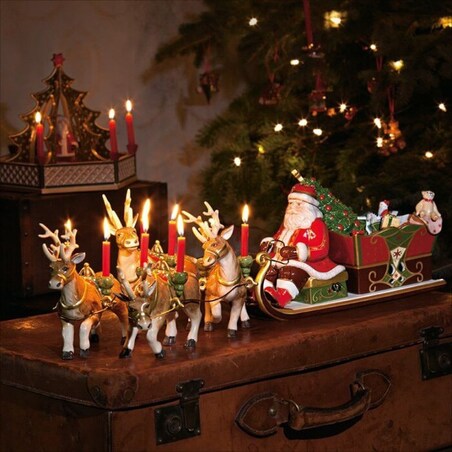 Świecznik - Kulig ze Św. Mikołajem Christmas Toys, 22 × 70 × 16 cm, Villeroy & Boch