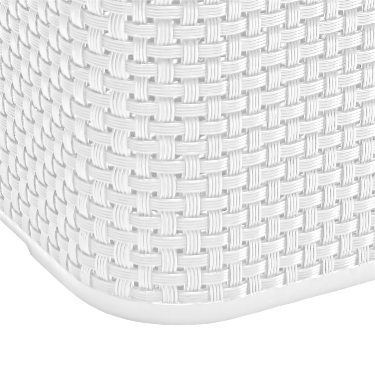 Regał Stojak Łazienkowy Rattanowy Szafka Z Koszami 4 X 7L Biały