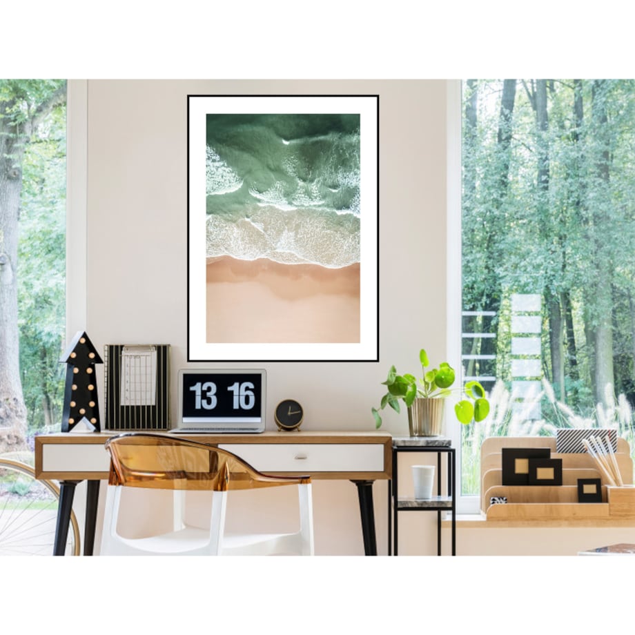 Poster Story, Plakat, Obraz - Zielone Fale, wymiary 30 x 42 cm