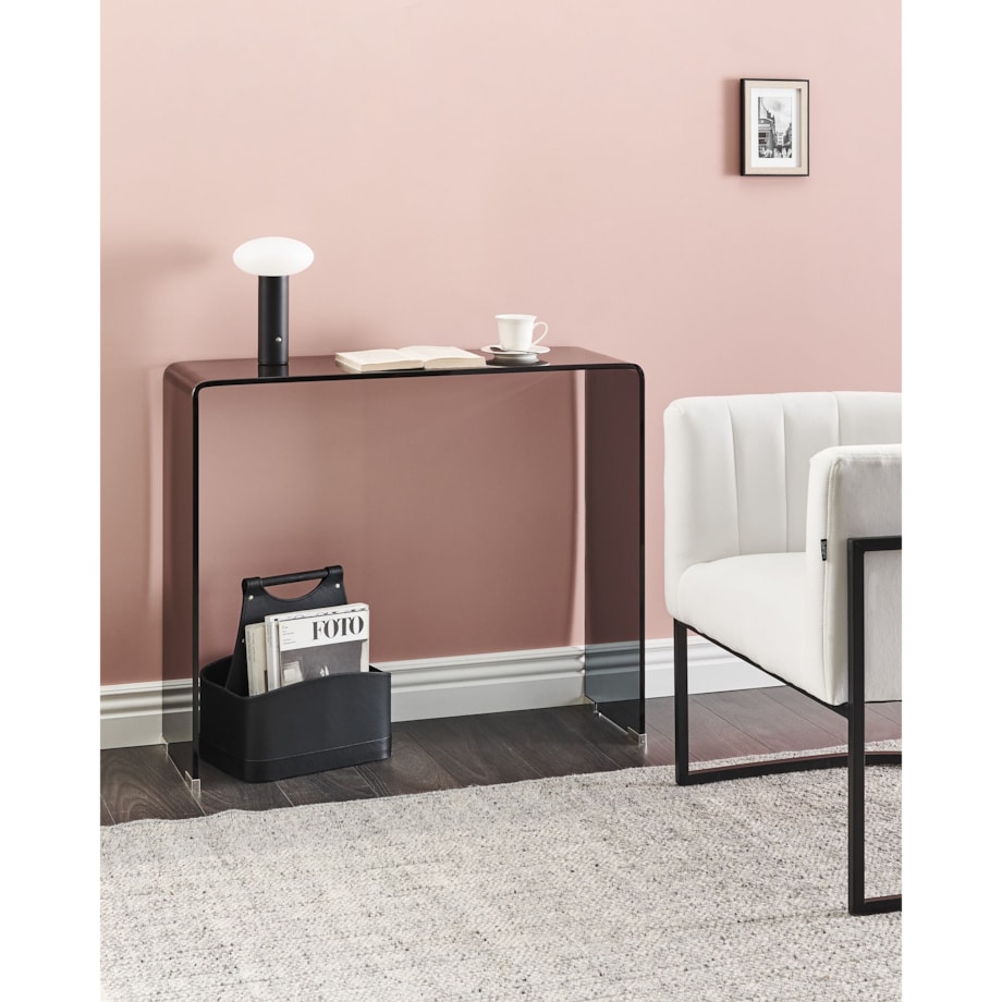 Konsola KENDALL Szkło Czarny