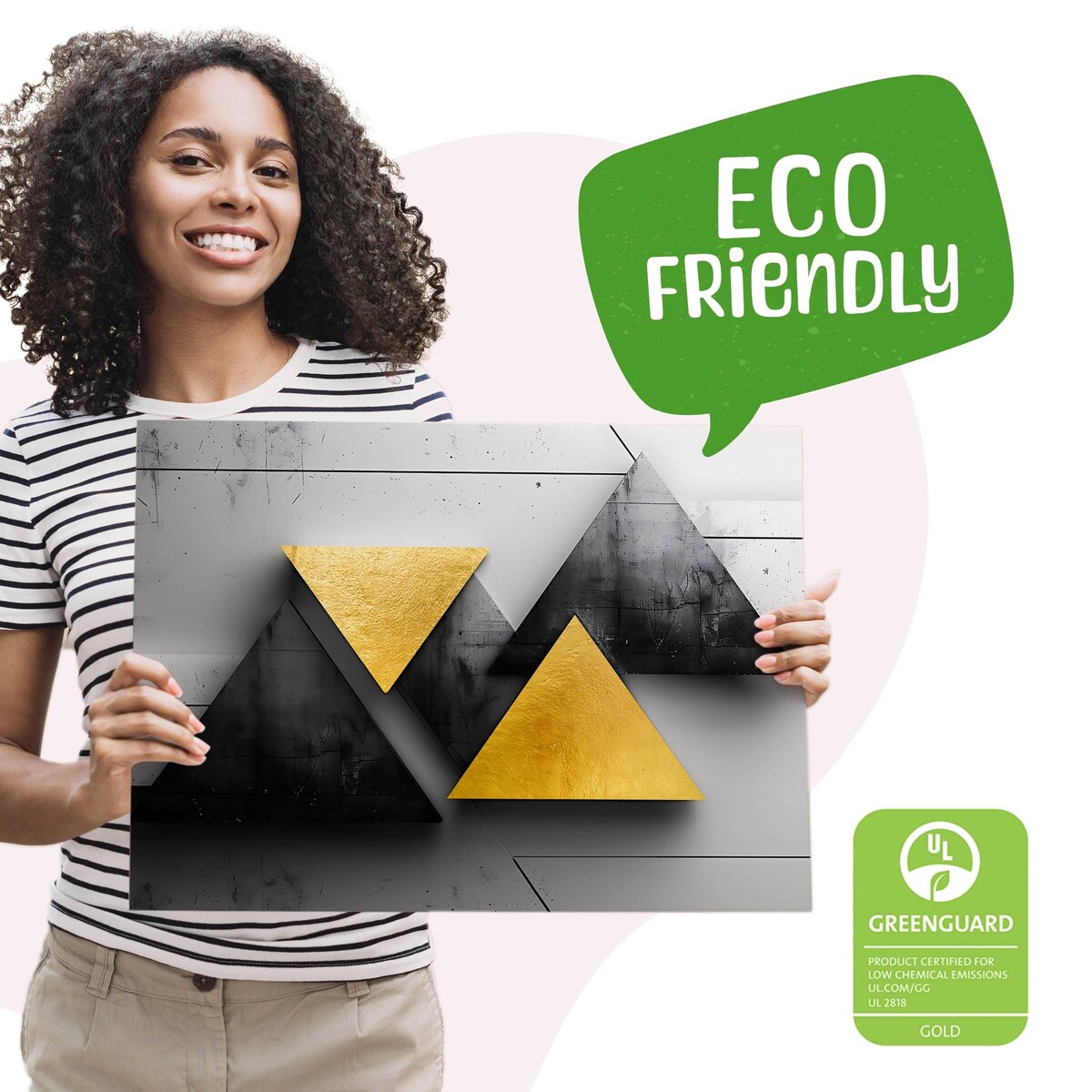 Obraz Ścienny Do Salonu Kształty Geometryczne Abstrakcja Efekt 3D 70x50cm